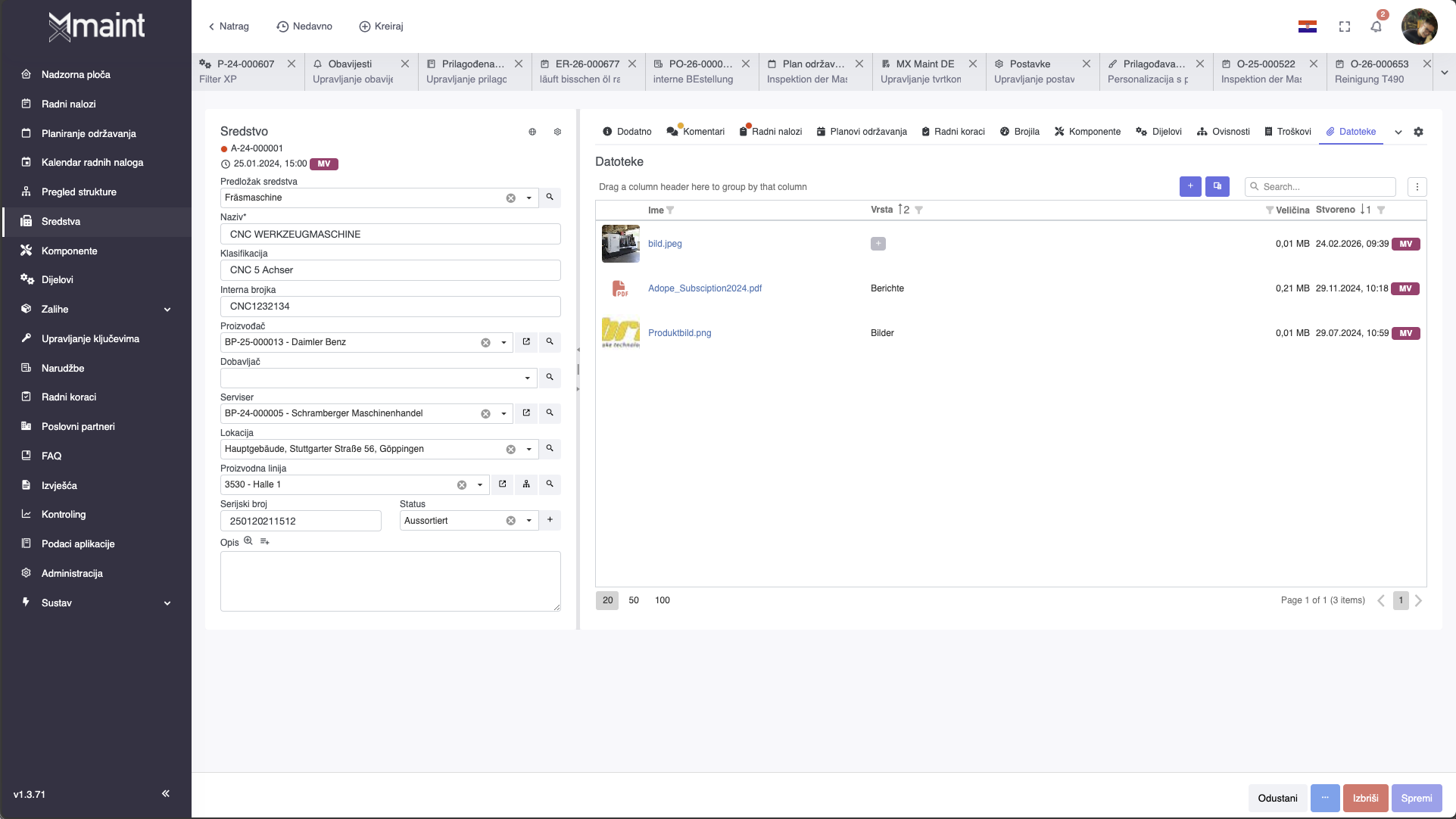 Technical data in one place