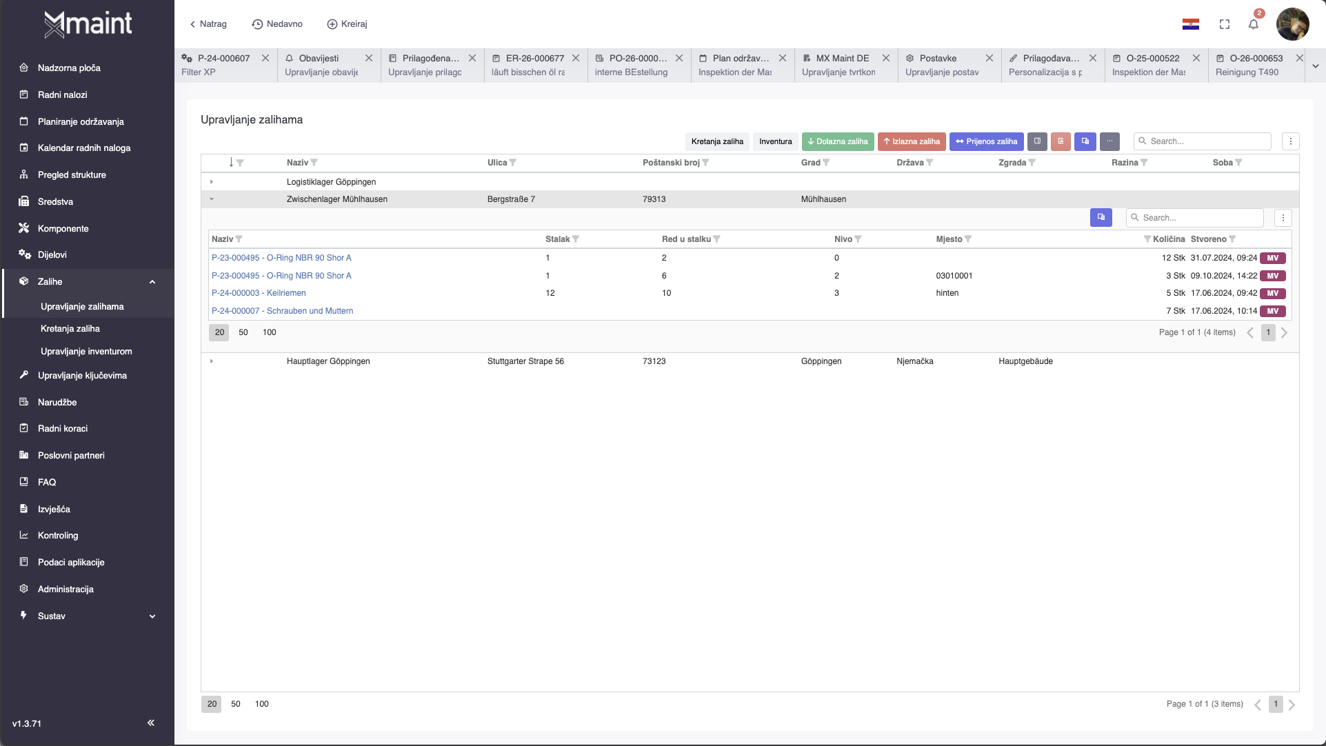 Parts and vendor management