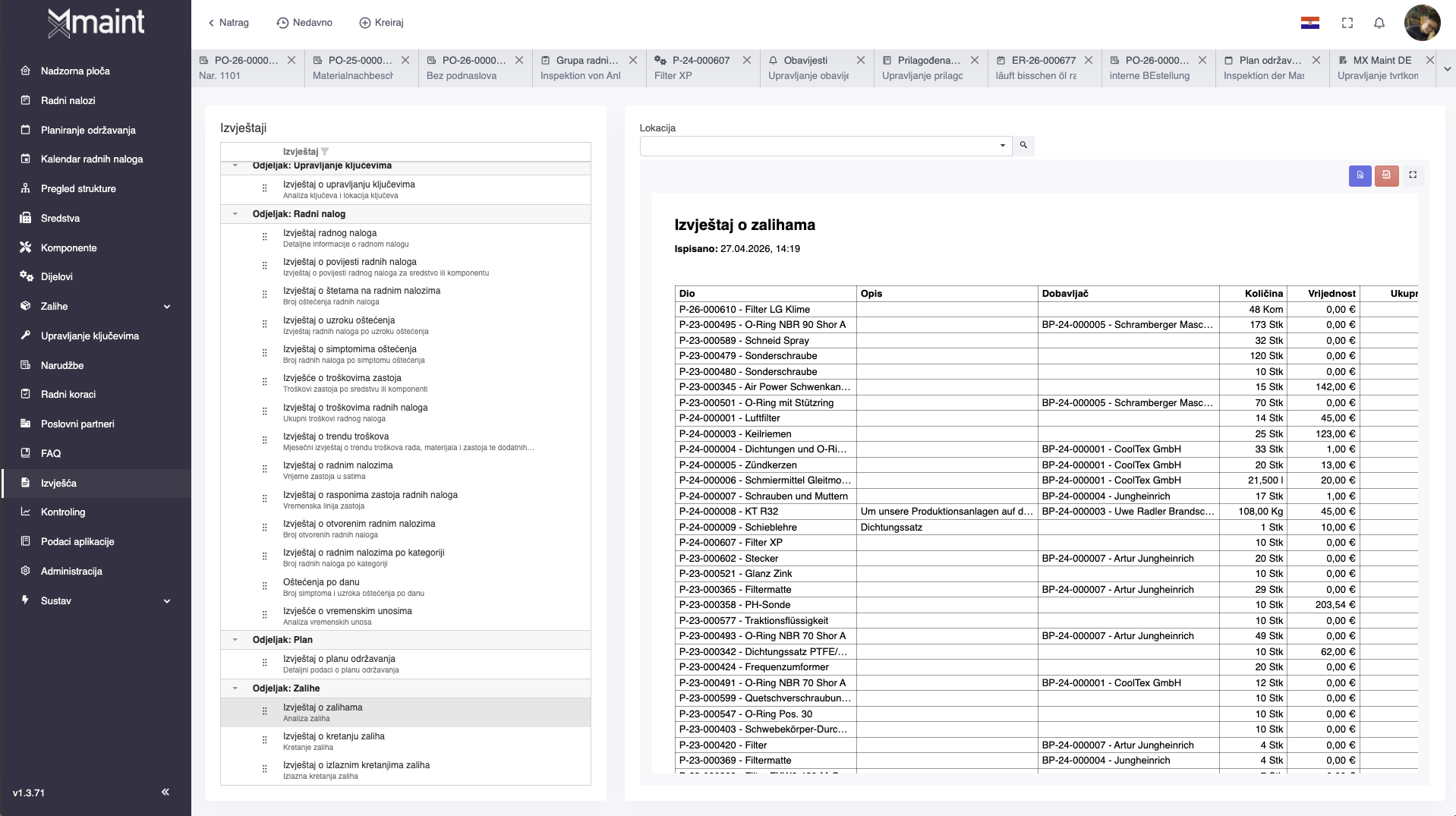 Purchase requests from operations